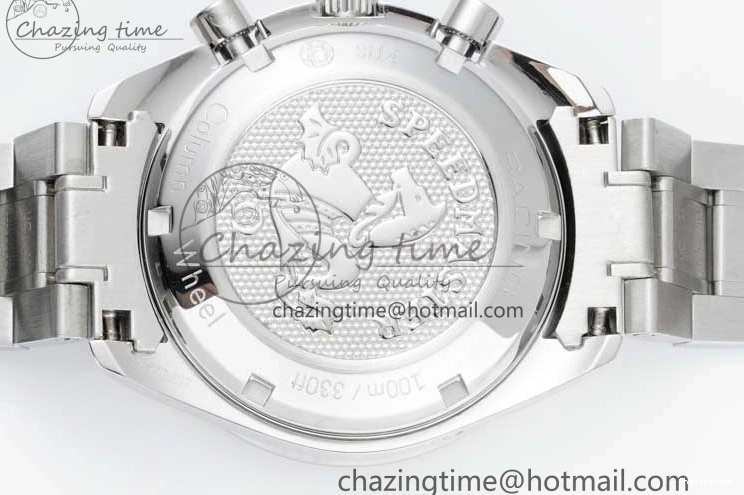 1222 UrbanChic Speedmaster Racing Master SS HKF Best Edition Blue Black Dial on SS Bracelet A 7808